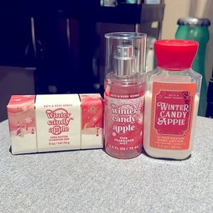 Bath and Body Works Winter Candy Apple Bundle